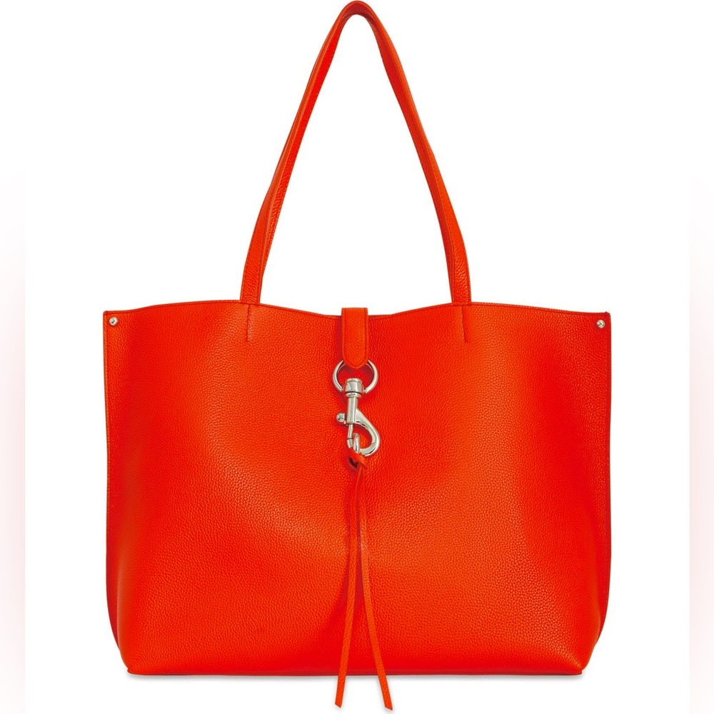 NWT Rebecca Minkoff Megan Large Structured Leather Office Tote in Coral
